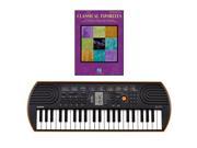 Casio SA 76 44 Key Mini Keyboard Bundle Includes Bonus Classical Favorites Beginning Piano Solo Songbook
