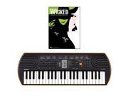 Casio SA 76 44 Key Mini Keyboard Bundle Includes Bonus Wicked Beginning Piano Solo Songbook