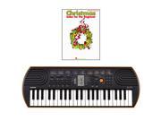 Casio SA 76 44 Key Mini Keyboard Bundle Includes Bonus Christmas Songs Beginning Piano Solo Songbook