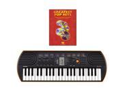 Casio SA 76 44 Key Mini Keyboard Bundle Includes Bonus Greatest Pop Hits Beginning Piano Solo Songbook