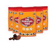 Emergency Food Rations Survival Tabs 10 days Food Rations 5 x 24 Tablets pouch 25 Years Shelf Life Chocolate Flavor