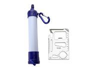 Personal Survival Water Filter Purifier 11 in 1 Multi Tools Knife for Camping Hiking Emergency Preparedness More