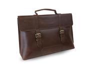 Strongrr Leather Briefcase Bag can Carry 17 inch Laptop Brown
