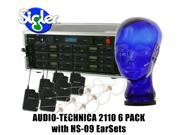 Audio Technica 2110 Wireless Six Pack System w HS 09