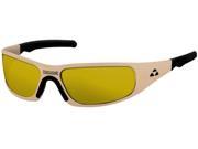 Liquid Eyewear Gasket DESERT TAN YELLOW Lens Hingeless Aluminum Sunglasses