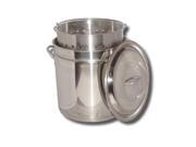 King Kooker KK24S Stainless Steel Boiling Pot w Basket Lid 24 Quart