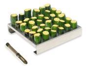 King Kooker 36JR Stainless Steel 36 Hole Jalapeno Rack w Corer