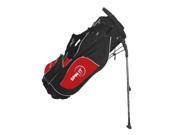 Spin It Golf Easy Walk BLACK RED Lightweight 3 Divider 6 Pocket Stand Bag