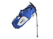 Spin It Golf Easy Walk BLUE WHITE Lightweight 3 Divider 6 Pocket Stand Bag
