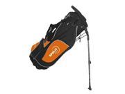 Spin It Golf Easy Walk BLACK ORANGE Light Weight 3 Divider 6 Pocket Stand Bag