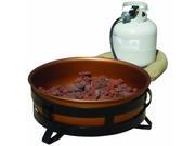 King Kooker 24CFP Portable Outdoor Propane 24 Fire Pit w Copper Bowl