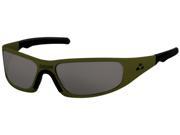 Liquid Eyewear Gasket OLIVE DRAB SMOKE Lens Hingeless Aluminum Sunglasses