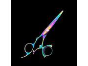 Kashi CBL 521DR Left Hand Swivel Thumb Rainbow Salon Hair 6 Cutting Shears