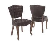 Christopher Knight Home Bates Tufted Charcoal Fabric Dining Chairs Set of 2