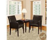 Christopher Knight Home Biltmore Brown Bonded Leather and Stained Dark Brown Wood Side Chair