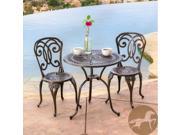 Christopher Knight Home Cornwall 3pc Cast Aluminum Outdoor Bistro Set