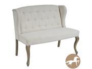 Christopher Knight Home Adrianna Wingback Button tufted Fabric Loveseat