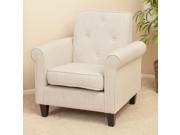 Christopher Knight Home Isaac Tufted Beige Fabric Club Chair