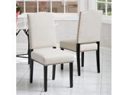 Christopher Knight Home Brunello Fabric Dining Chair Set of 2 238665 Beige