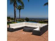Christopher Knight Home Santa Cruz Outdoor 12 piece Wicker Sofa Set with Cushions