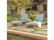Crete Outdoor 3 piece Wicker Adjustable Chaise Lounge Set by Christopher Knight Home