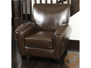 Christopher Knight Home 234124 Finley Brown Bonded Leather Club Chair