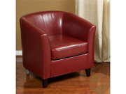Christopher Knight Home Preston Red Bonded Leather Tub Club Chair