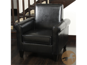 Christopher Knight Home Freemont KD Leather Chair Black