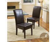 Christopher Knight Home T stitch Chocolate Brown Leather Dining Chairs Set of 2
