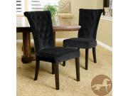 Christopher Knight Home Venetian Black Velvet Dining Chair