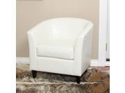 Christopher Knight Home Preston Bonded Leather Ivory Club Chair