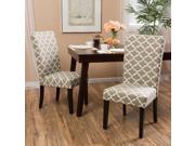 Christopher Knight Home Aurora Fabric Geometric Print Dining Chair Set of 2