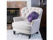 Ivory Fabric Club Chair