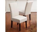 Christopher Knight Home T stitch Natural Linen Dining Chairs Set of 2