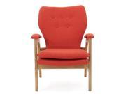 Christopher Knight Home Jasper Mid Century Orange Fabric Arm Chair