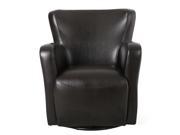 Christopher Knight Home Angelo Bonded Leather Wingback Swivel Club Chair