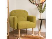 Christopher Knight Home Sigourney Green Fabric Arm Chair