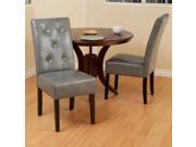 Christopher Knight Home Taylor Grey Bonded Leather Dining Chair Set of 2