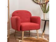 Christopher Knight Home Sigourney Red Fabric Arm Chair