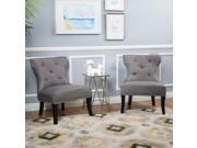 Christopher Knight Home Amber Studded Fabric Accent Chair Set of 2