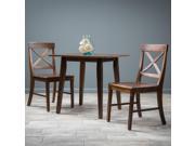 christopher knight home carridge wood square table and chair set 3 piece set