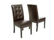 Christopher Knight Home Josiah Bonded Leather Dining Chair Set of 2