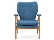Christopher Knight Home Jasper Mid Century Blue Fabric Arm Chair