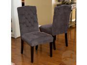 Christopher Knight Home Crown Top Dark Grey Dining Chairs Set of 2