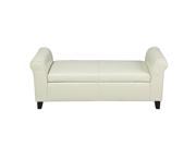 Christopher Knight Home Alden Tufted Faux Leather Armed Storage Ottoman Bench