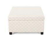 Christopher Knight Home Matteo Square Patterned Fabric Storage Ottoman