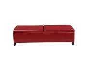 Christopher Knight Home Alfred Faux Leather Large Storage Ottoman Bench
