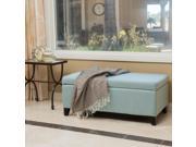 Christopher Knight Home Breanna Blue Fabric Storage Ottoman