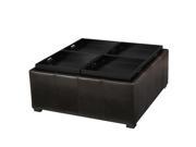 Christopher Knight Home Dartmouth Four Sectioned Faux Leather Cube Storage Ottoman