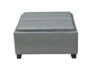 Christopher Knight Home Mansfield Faux Leather Tray Top Storage Ottoman